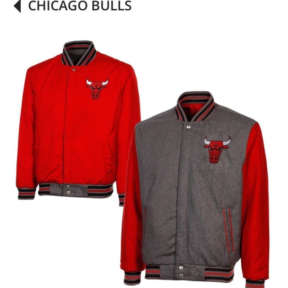 Chicago Bulls Reservable Wool Jacket Team Colors